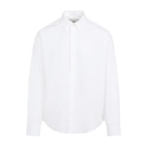 Ami Paris Vit Formell Bomullsskjorta Aw24 White, Herr