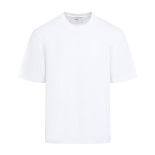 Ami Paris Vit T-shirt för män Aw24 White, Herr