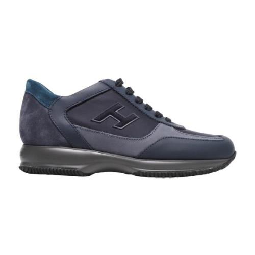 Hogan Blå Mocka Interaktiva Sneakers Blue, Herr