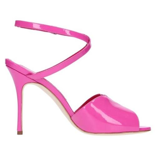 Manolo Blahnik Sandaler Fuchsia Pink, Dam