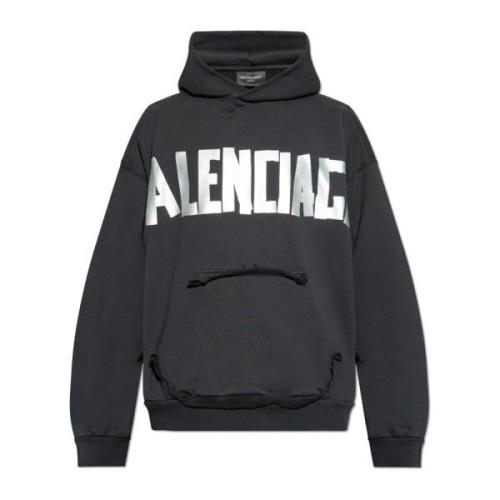 Balenciaga Sweatshirt med vintageeffekt Black, Unisex