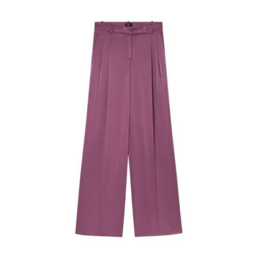 Pinko Skräddarsydda Satinbyxor Purple, Dam