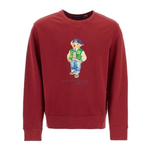 Polo Ralph Lauren Ikonisk Polo Bear Crewneck Sweatshirt Red, Herr