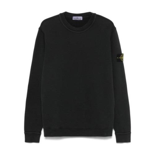 Stone Island Svart Sweatshirt för Män Aw24 Black, Herr