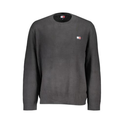 Tommy Hilfiger Svart Bomulls Sweatshirt med Brodyr Black, Herr