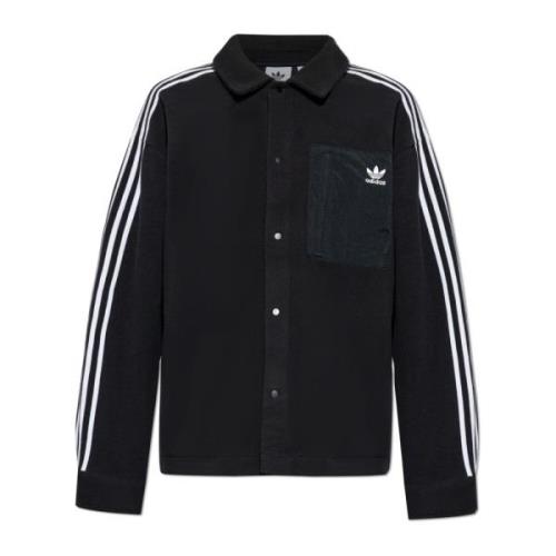 Adidas Originals Sweatshirt med broderad logotyp Black, Herr