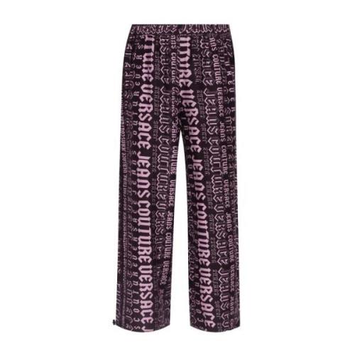 Versace Jeans Couture Lila vida byxor för kvinnor Purple, Dam