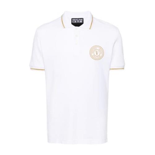 Versace Jeans Couture Vit Polo Skjorta för Män White, Herr