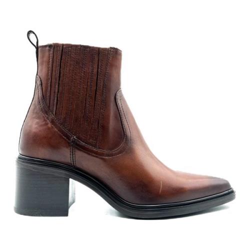 Mjus Bruna Läder Ankelboots Brown, Dam