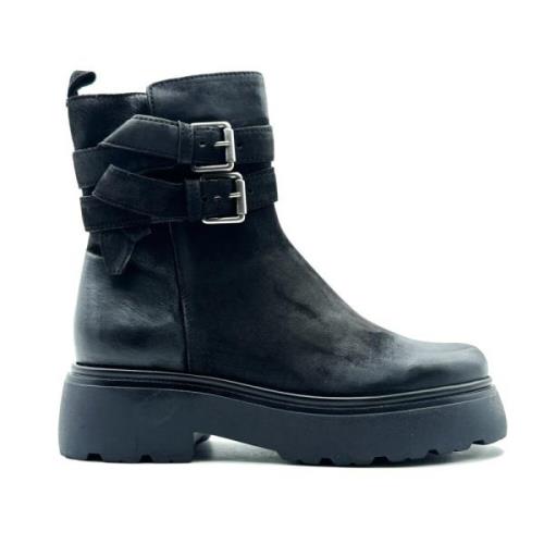 Mjus Svarta Ankelboots Black, Dam