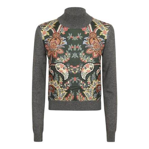 Etro Multifärgad Turtleneck Stickat Damtopp Multicolor, Dam