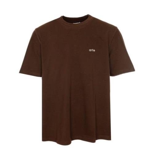 Arte Antwerp Blommor Bak T-shirt Brown, Herr