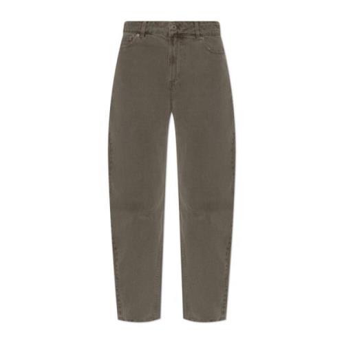 Halfboy Jeans med avsmalnande ben Gray, Dam