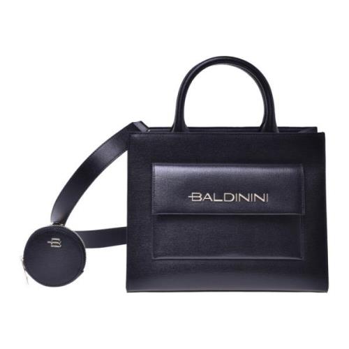 Baldinini Handbag with purse in black saffiano leather Black, Dam