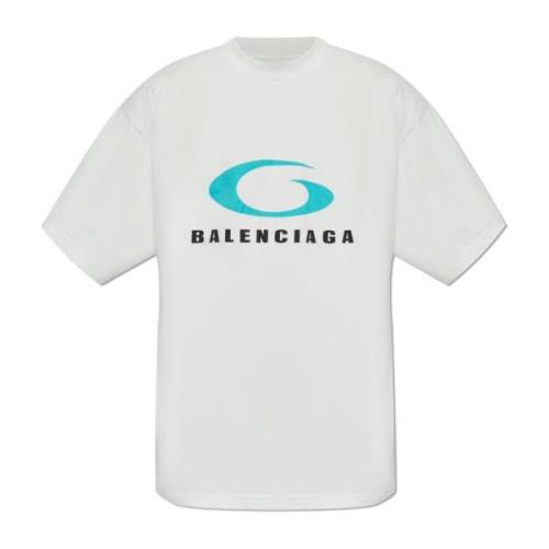 Balenciaga T-shirt med logotyp Gray, Herr