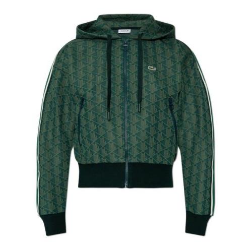 Lacoste Sweatshirt med monogram Green, Dam