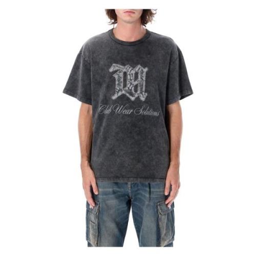 Misbhv Stone Wash Grafiskt Tryck T-shirt Gray, Herr