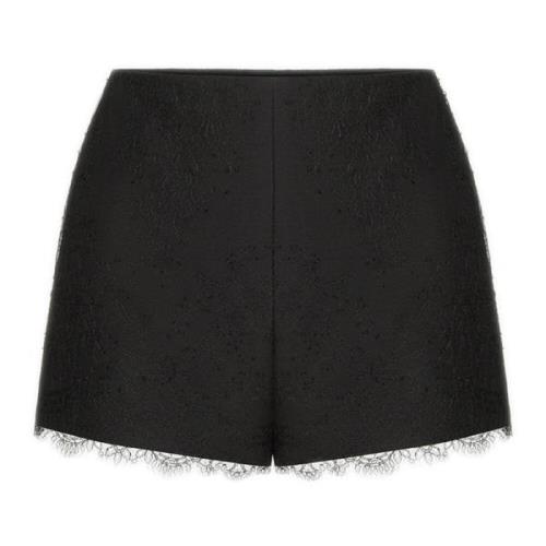 Valentino Garavani Svart Spets Korta Shorts Black, Dam