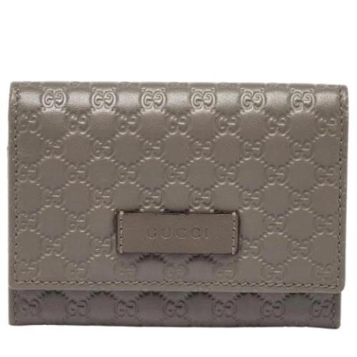 Gucci Vintage Pre-owned Laeder plnbcker Gray, Dam