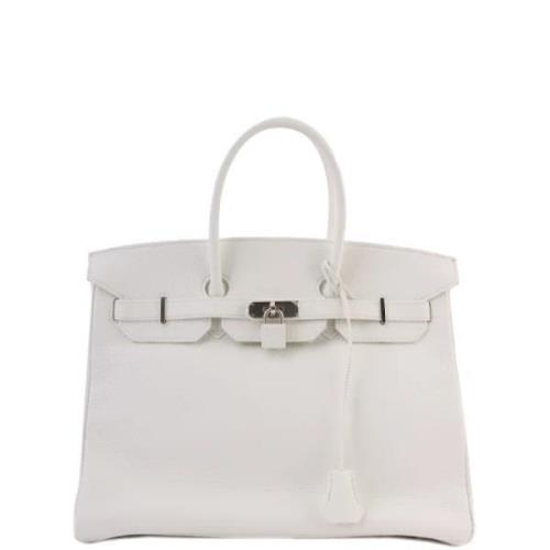 Hermès Vintage Pre-owned Canvas handvskor White, Dam