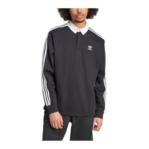 Adidas Rugby Polo Tee i klassisk stil Black, Herr