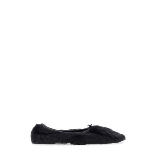 Hereu Lyxiga Shearling Pump Skor Black, Dam