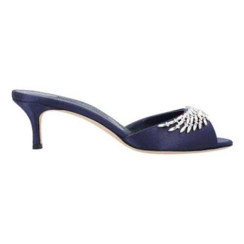 Manolo Blahnik Silke mules Blue, Dam