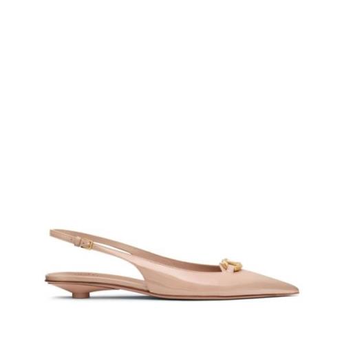 Valentino Garavani Beige Ballerina Flats för Kvinnor Beige, Dam