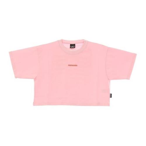 Propaganda Rose Cropped T-Shirt Pink, Dam