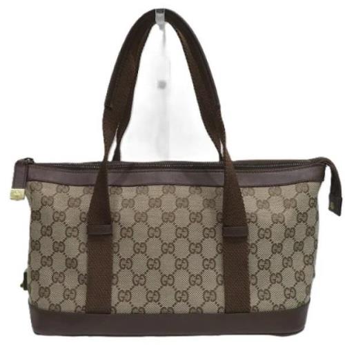 Gucci Vintage Pre-owned Canvas handvskor Brown, Dam