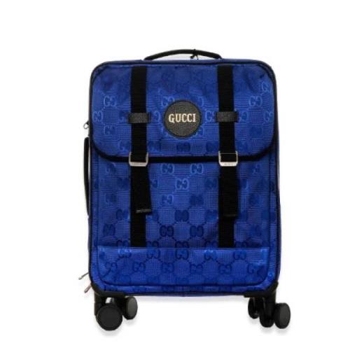 Gucci Vintage Pre-owned Nylon resvskor Blue, Dam