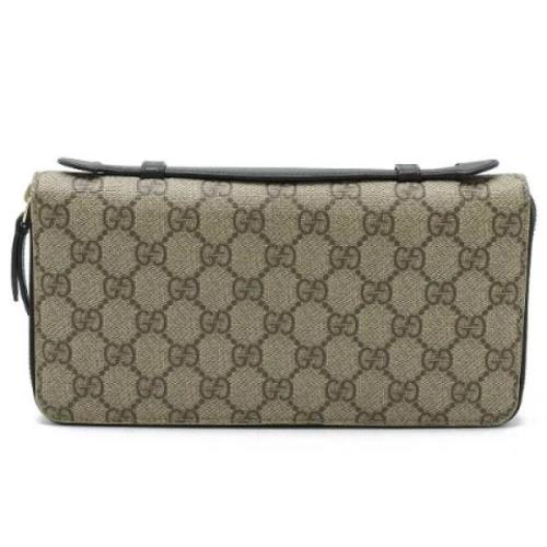 Gucci Vintage Pre-owned Canvas kuvertvskor Beige, Dam