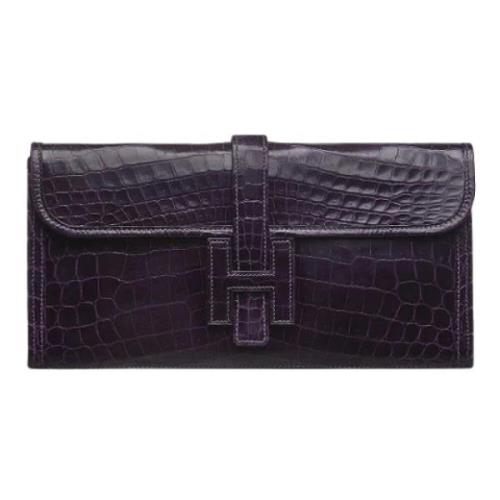 Hermès Vintage Pre-owned Laeder kuvertvskor Purple, Dam