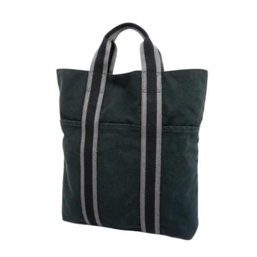 Hermès Vintage Pre-owned Canvas totevskor Green, Dam