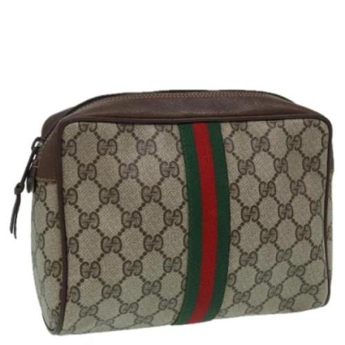 Gucci Vintage Pre-owned Laeder kuvertvskor Beige, Dam