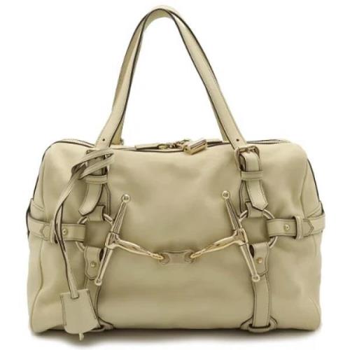 Gucci Vintage Pre-owned Laeder handvskor Beige, Dam