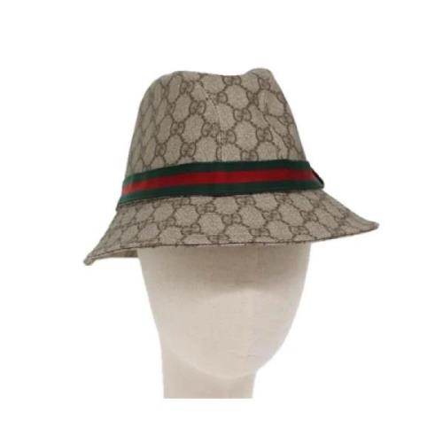 Gucci Vintage Pre-owned Canvas hattar-och-kepsar Beige, Dam