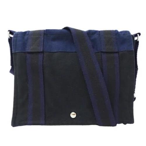 Hermès Vintage Pre-owned Canvas handvskor Blue, Dam