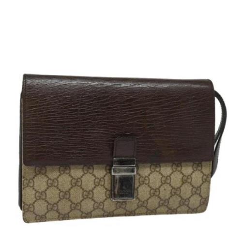 Gucci Vintage Pre-owned Laeder kuvertvskor Brown, Dam