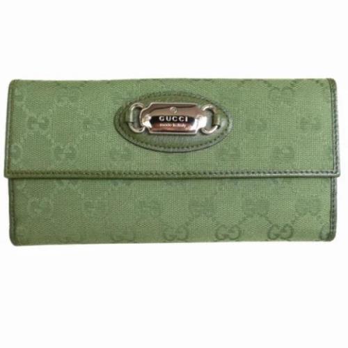 Gucci Vintage Pre-owned Canvas plnbcker Green, Dam