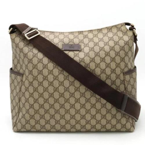 Gucci Vintage Pre-owned Canvas crossbodyvskor Beige, Dam