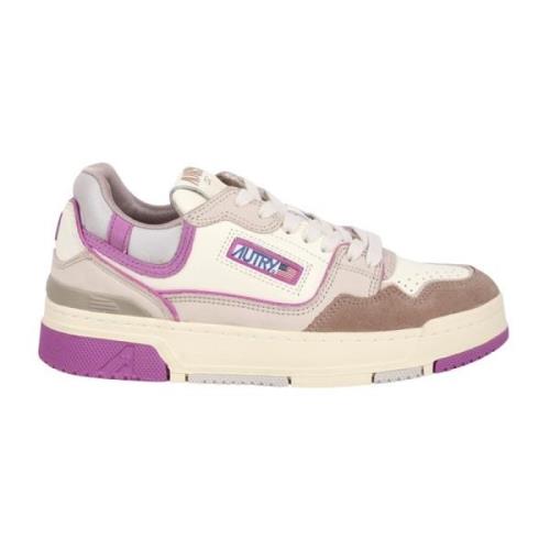 Autry Panelled Läder Sneakers med Logodetalj Multicolor, Dam