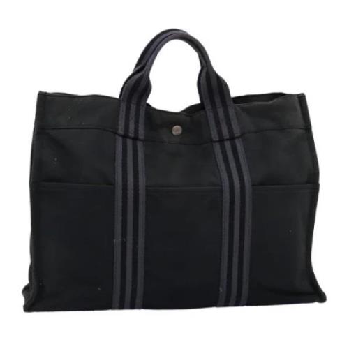 Hermès Vintage Pre-owned Canvas totevskor Black, Dam