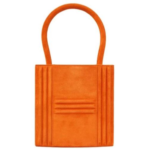 Hermès Vintage Pre-owned Canvas handvskor Orange, Dam