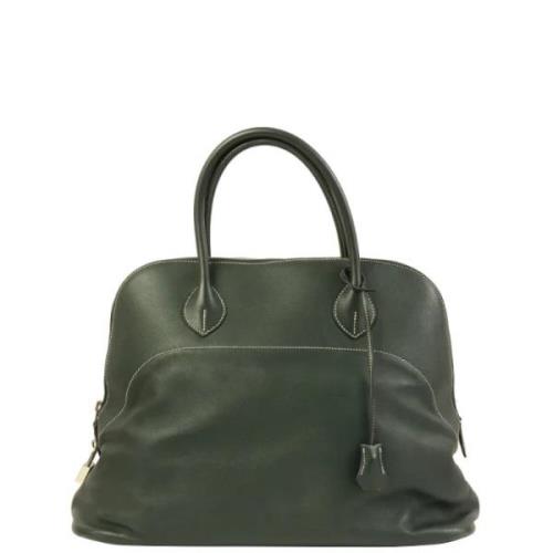 Hermès Vintage Pre-owned Canvas handvskor Green, Dam