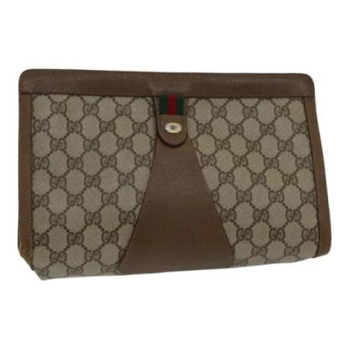 Gucci Vintage Pre-owned Laeder kuvertvskor Brown, Dam