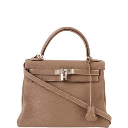 Hermès Vintage Pre-owned Canvas handvskor Brown, Dam