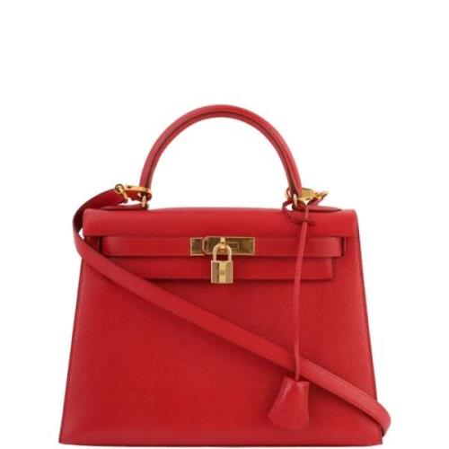 Hermès Vintage Pre-owned Canvas handvskor Red, Dam