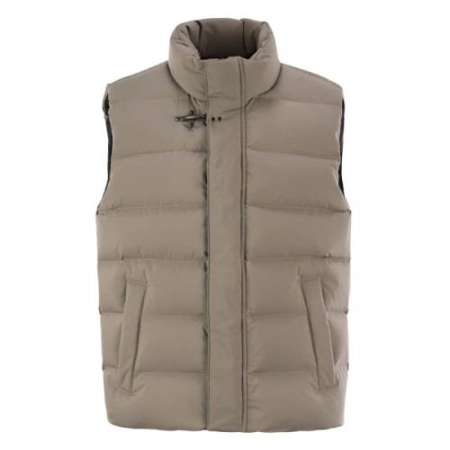 Fay Stilig Herr Polyester Gilet Beige, Herr