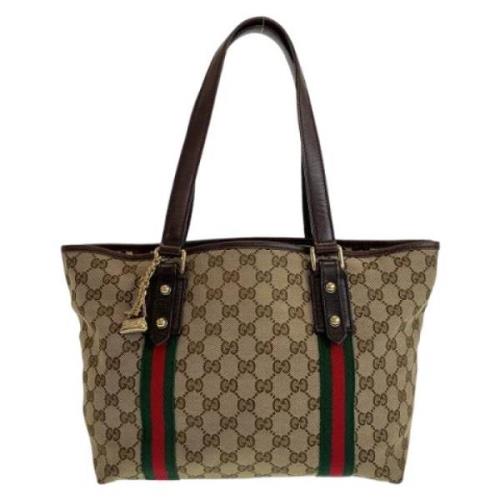 Gucci Vintage Pre-owned Canvas gucci-vskor Brown, Dam